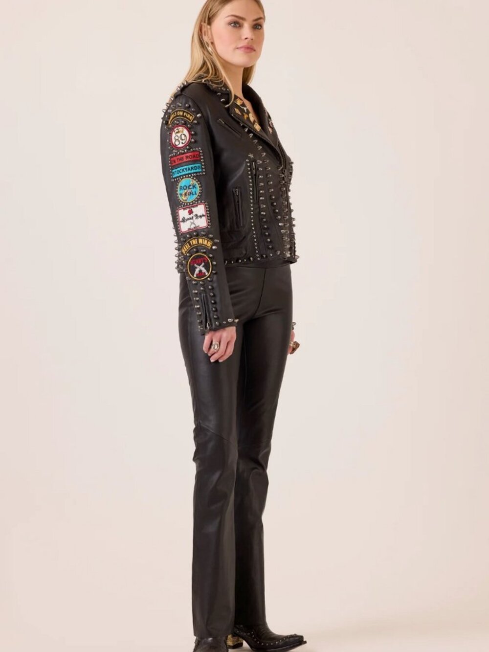 DOUBLE D RANCH Angels on Horseback Biker Jacket - Picture 3 of 9